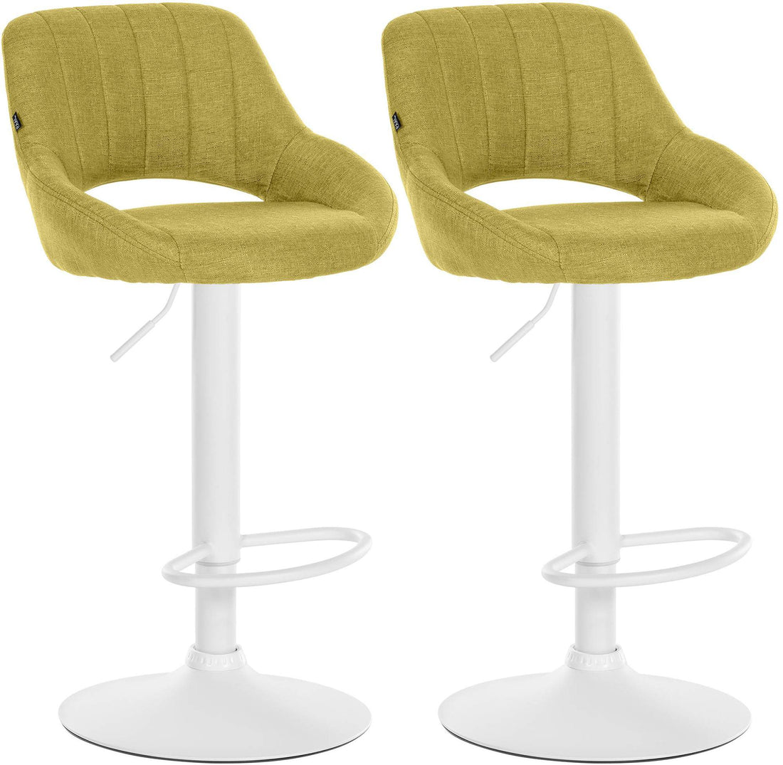 Set van 2 Draaibare Barkrukken - Krukjes - 360° Draaifunctie, Comfortabele Zitting Kleur groen