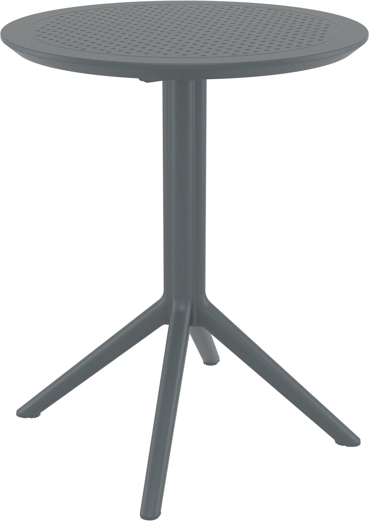 Opvouwbare Tafel - Klaptafel - Duurzaam UV-bestendig kunststof perfect voor evenementen Kleur donkergrijs Vorm rondom