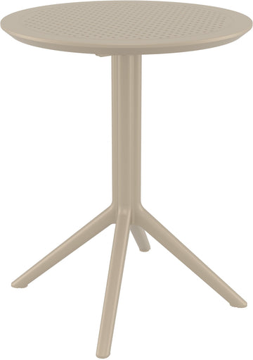 Ronde Klaptafel Taupe - Opvouwbare Tafel - UV-bestendig & Weerbestendig Kleur taupe
