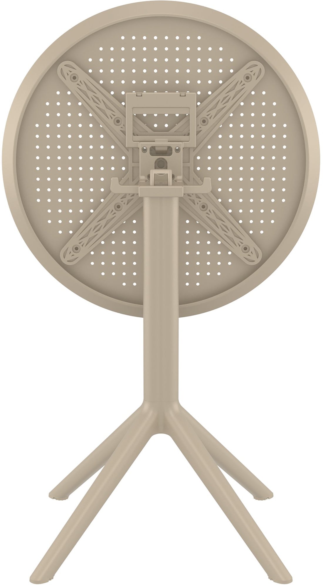 Ronde Klaptafel Taupe - Opvouwbare Tafel - UV-bestendig & Weerbestendig Kleur taupe