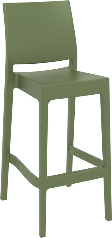 Design Barkruk - Moderne Barkruk - Weerbestendig & Stapelbaar Kleur olijf