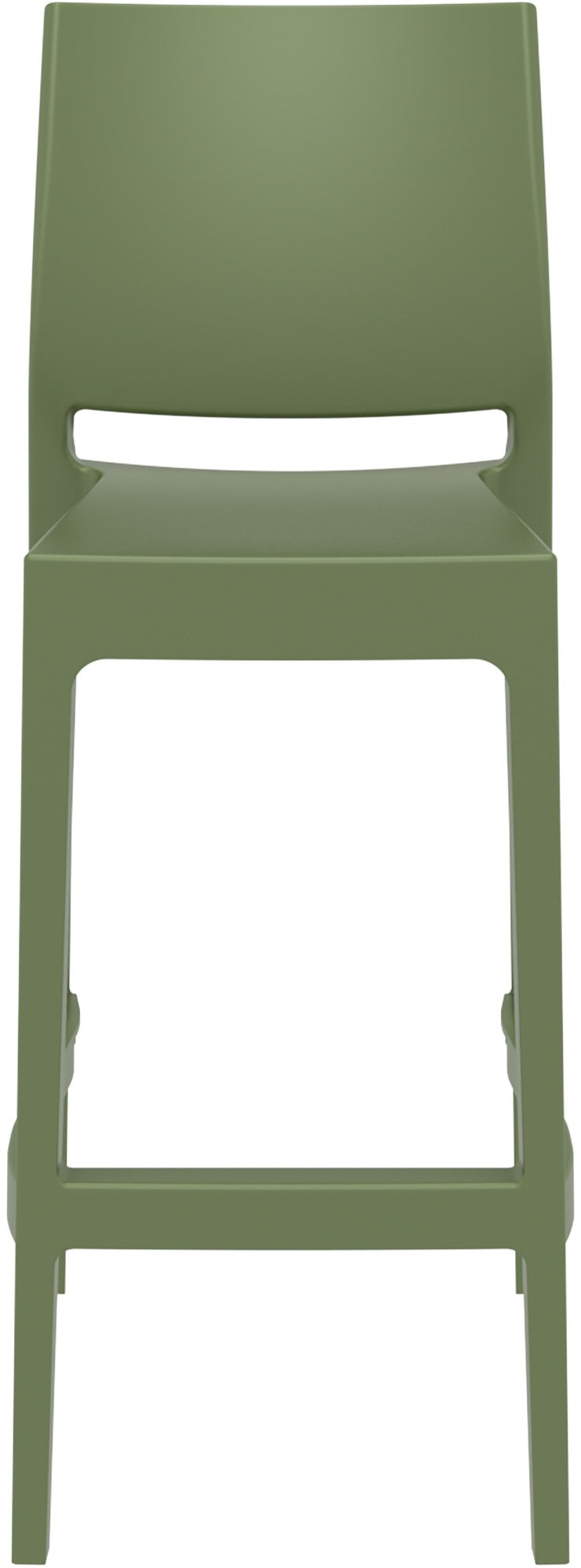 Design Barkruk - Moderne Barkruk - Weerbestendig & Stapelbaar Kleur olijf