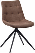Eetkamerstoel - Design Stoel - 180 Graden Draaifunctie voor Extra Comfort Kleur taupe Materiaal Stof