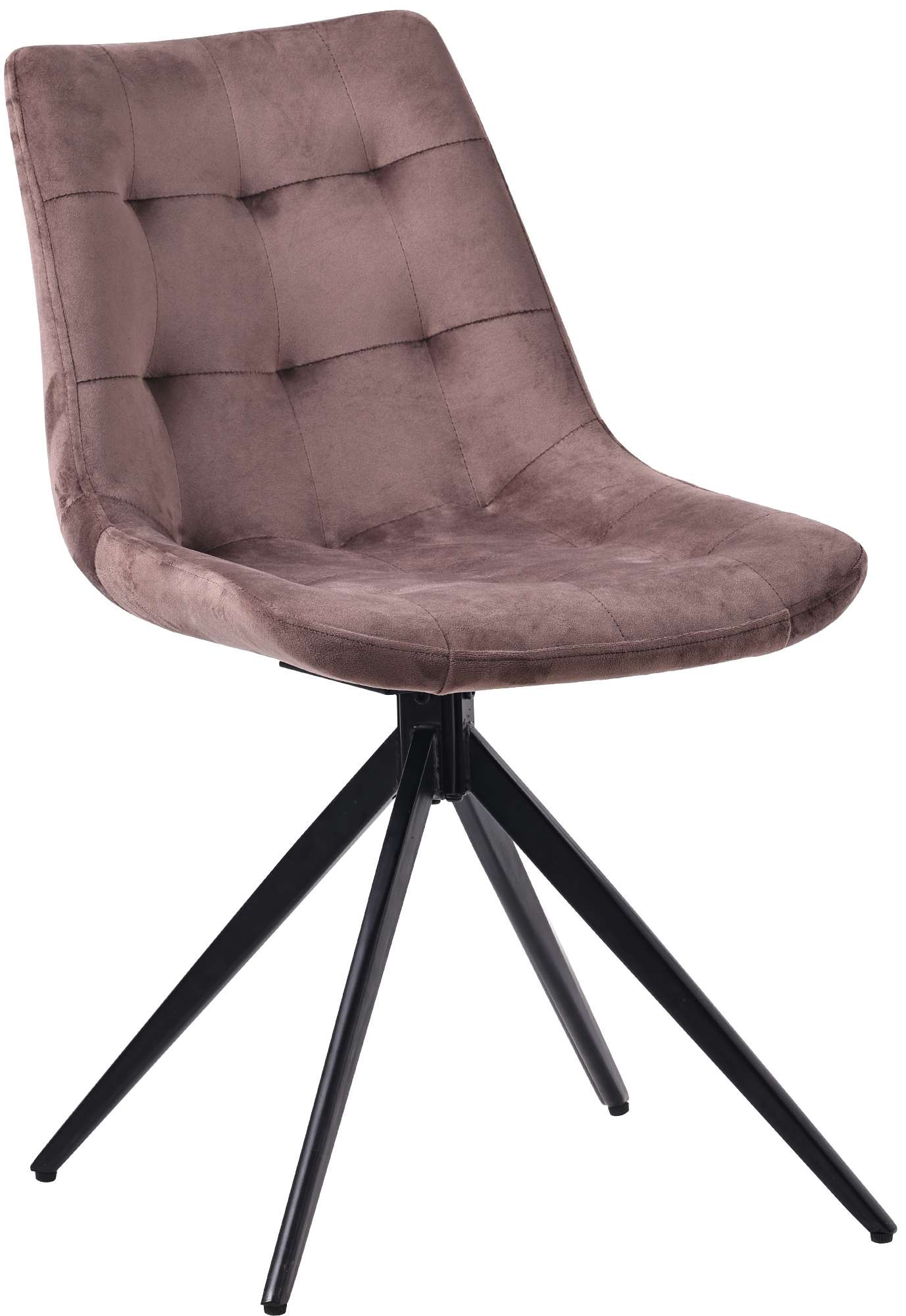 Eetkamerstoel - Design Stoel - 180 Graden Draaifunctie voor Extra Comfort Kleur bruin Materiaal zacht