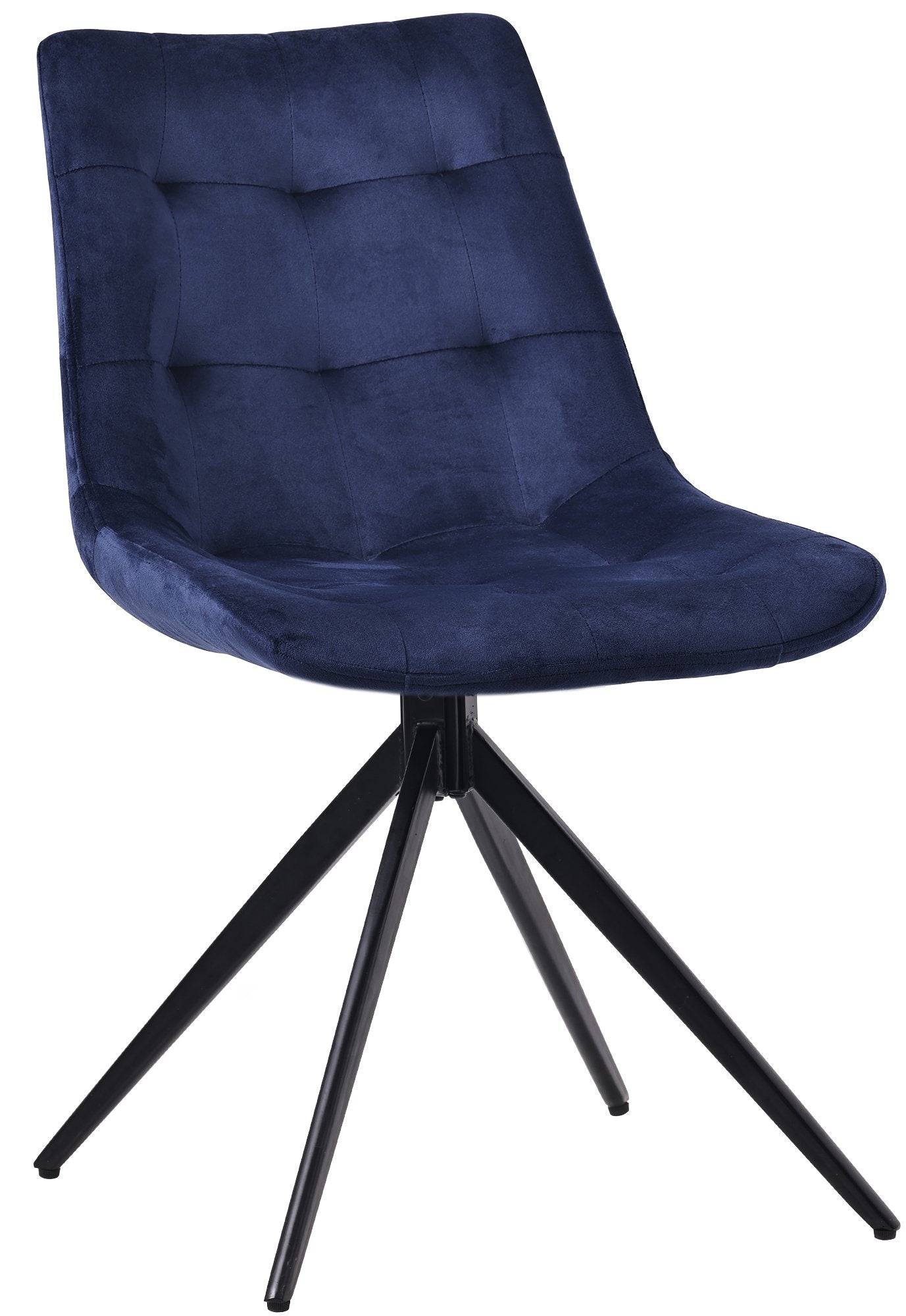 Eetkamerstoel - Design Stoel - 180 Graden Draaifunctie voor Extra Comfort Kleur donkerblauw Materiaal zacht