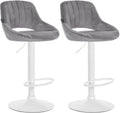 2-delige set Barkrukken Fluweel - Moderne Stijl - Comfortabele Zithouding Kleur donkergrijs