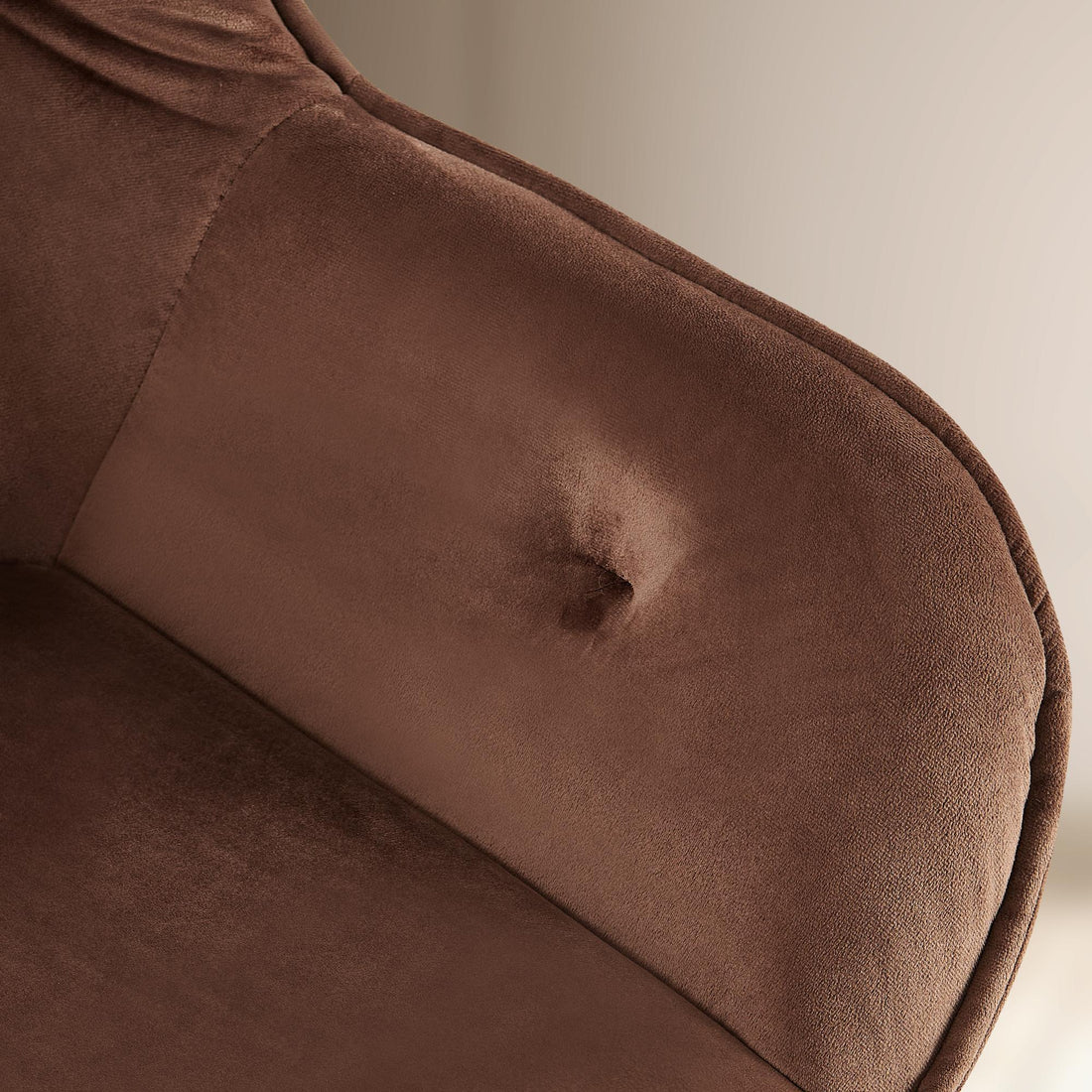 Eetkamerstoel Fluweel - Comfortabele Zitting - Moderne Flair, Vloerbeschermers Kleur bruin