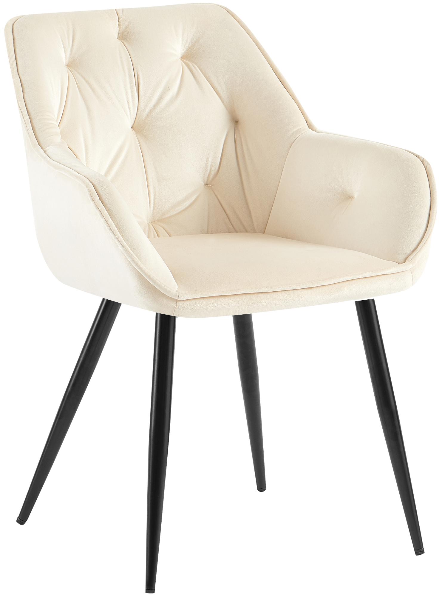 Eetkamerstoel - Dining Chair - Stijlvolle en Comfortabele Zithouding Kleur crème