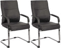 2-delige set Bezoekersstoelen - Gaststoelen - Elegant en Comfortabel Design Kleur zwart Materiaal Stof