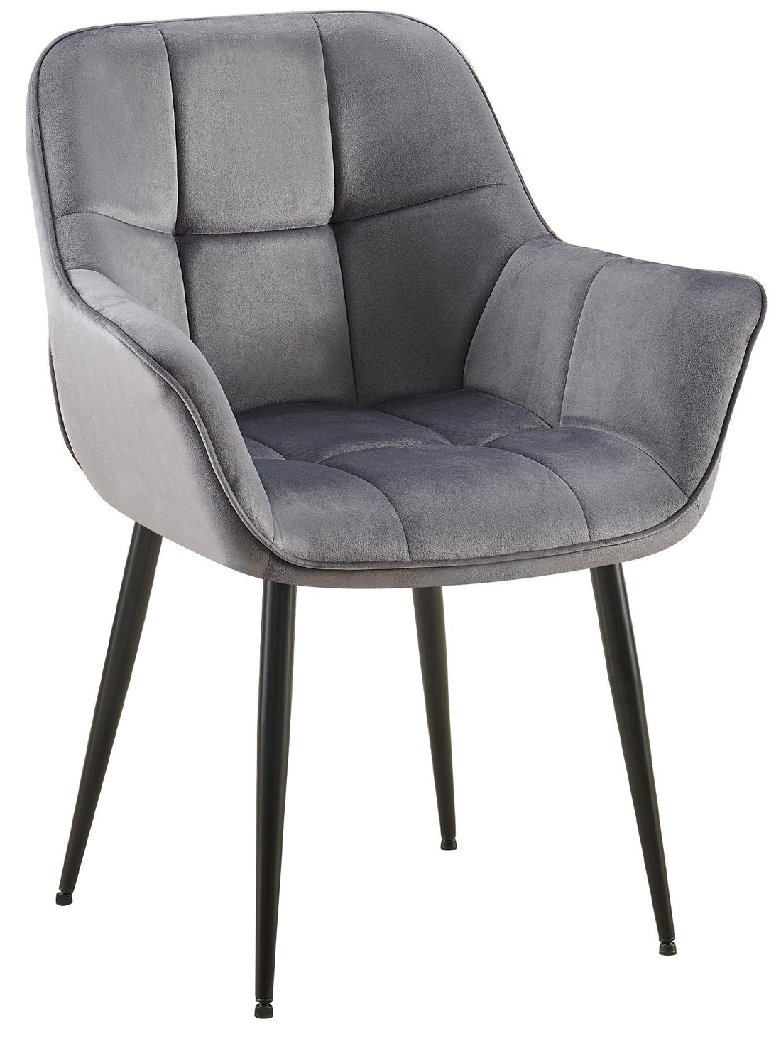 Fluwelen Eetkamerstoel - Velvet - Ergonomisch Design, Modern Comfort en Stevigheid Kleur zwart