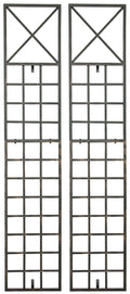 2-delige Set Klimrek - Tuinrooster - Handgemaakt & Stabiel Design Kleur bronzen