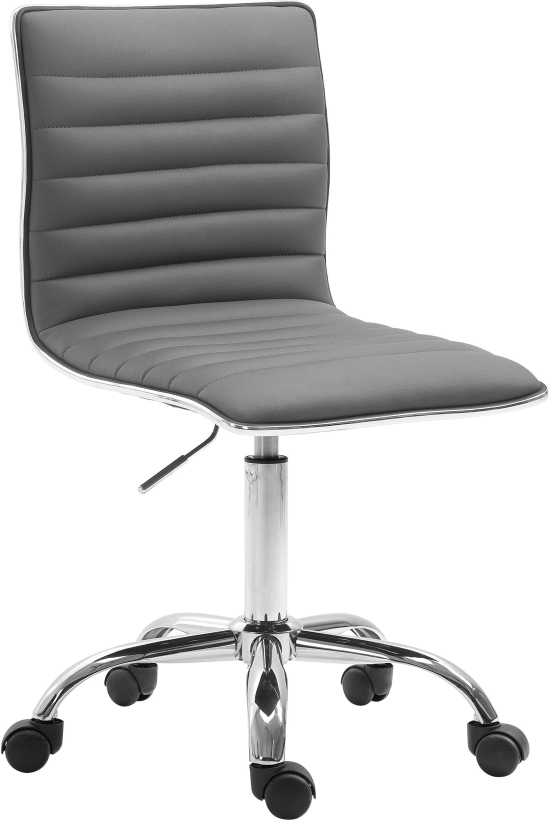 Verstelbare Werkkruk – Draaikruk - Comfort met Rugleuning, Kunstleer Design Kleur grijs