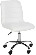 Moderne Kunstlederen Bureaustoel - Ergonomische Werkstoel - In hoogte verstelbaar Kleur wit