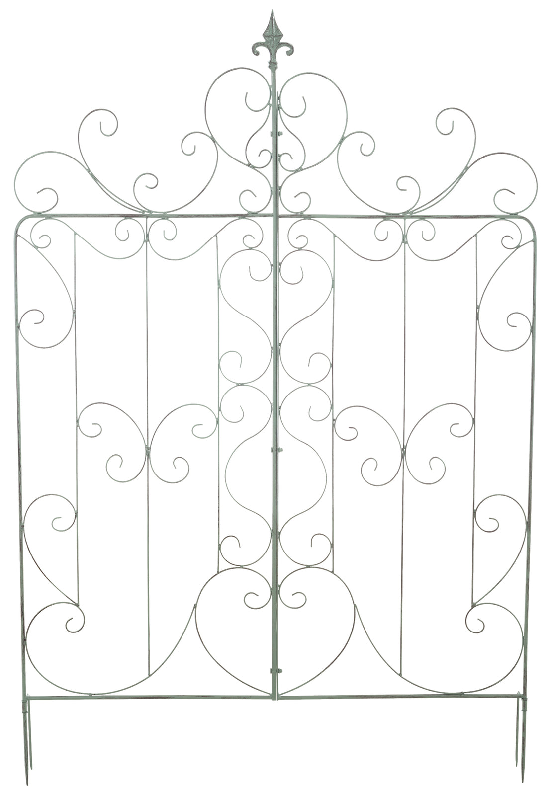 2-delige Set Klimplantrekken - Tuinornamenten - Eenvoudige Montage Kleur antiek-groen