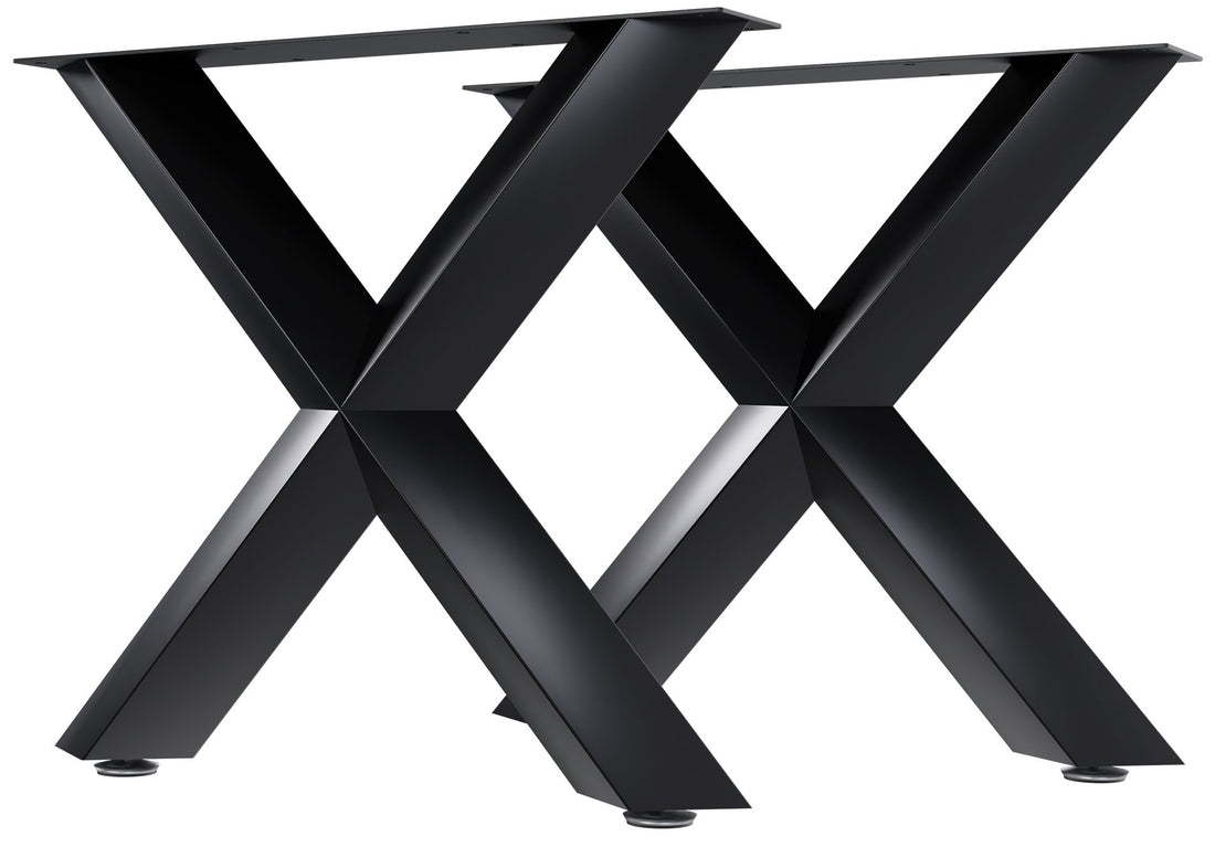 Industriële Zwarte Tafelpoten - Metalen Tafelsteunen - Hoog Draagvermogen voor DIY Projecten Kleur zwart