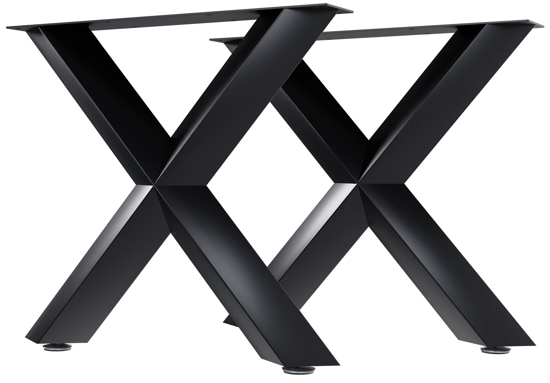 Industriële Zwarte Tafelpoten - Metalen Tafelsteunen - Hoog Draagvermogen voor DIY Projecten Kleur zwart