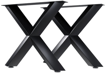 Industriële Zwarte Tafelpoten - Metalen Tafelsteunen - Hoog Draagvermogen voor DIY Projecten Kleur zwart