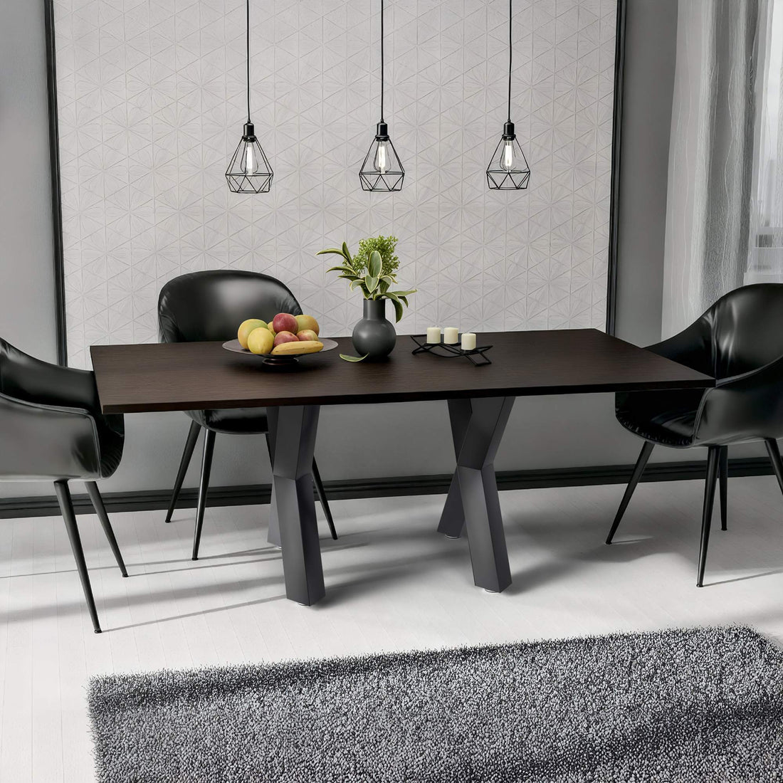 Industriële Zwarte Tafelpoten - Metalen Tafelsteunen - Hoog Draagvermogen voor DIY Projecten Kleur zwart