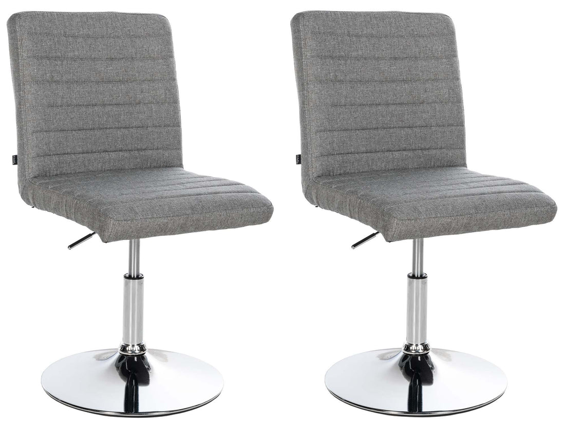 2-delige set Eetkamerstoelen - Draaibare Stoelen - Ergonomisch Design Kleur grijs