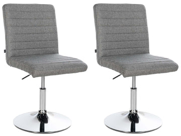 2-delige set Eetkamerstoelen - Draaibare Stoelen - Ergonomisch Design Kleur grijs
