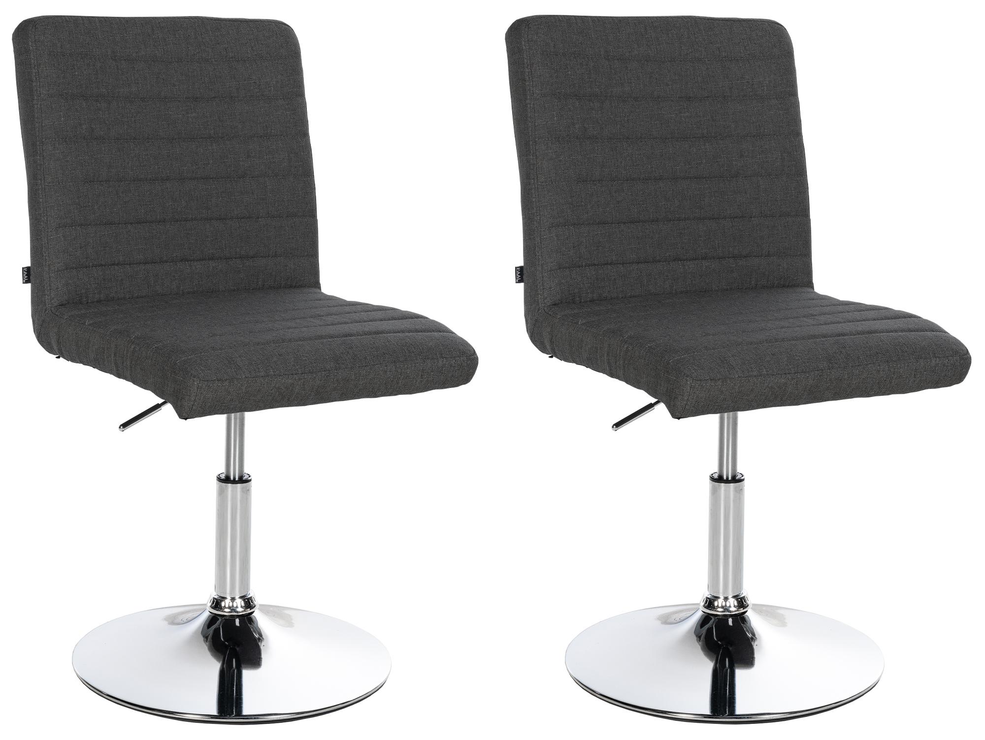 2-delige Set Eetkamerstoelen - Keukenstoelen - Ergonomisch Ontwerp Kleur donkergrijs