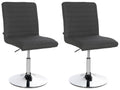 2-delige Set Eetkamerstoelen - Keukenstoelen - Ergonomisch Ontwerp Kleur donkergrijs