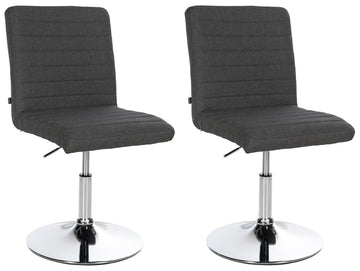 2-delige Set Eetkamerstoelen - Keukenstoelen - Ergonomisch Ontwerp Kleur donkergrijs