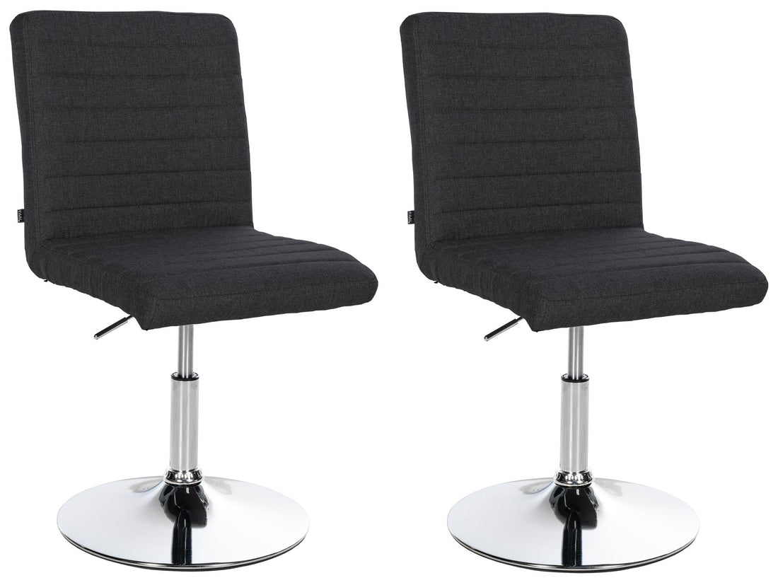 2-delige set Eetkamerstoelen - Draaibare Stoelen - Ergonomisch Design Kleur grijs