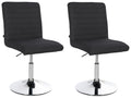 2-delige set Eetkamerstoelen - Draaibare Stoelen - Ergonomisch Design Kleur zwart