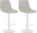 2-delige set Comfortabele Barkrukken - Keukenkrukken - Verstelbaar & 360° Draaibaar Design Kleur crème