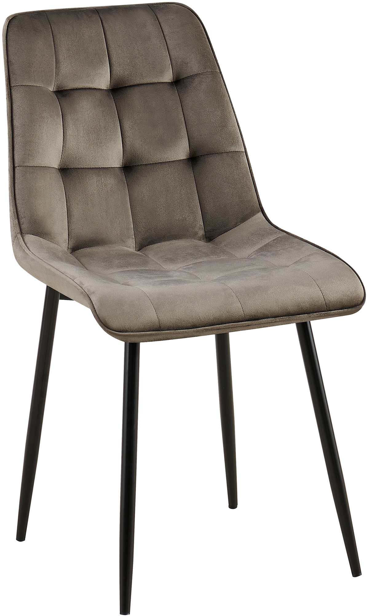 Eetkamerstoel - Velvet Bekleding - Hoog Zitcomfort, Onderhoudsvriendelijk - Fluweel Design Kleur antraciet Materiaal zacht