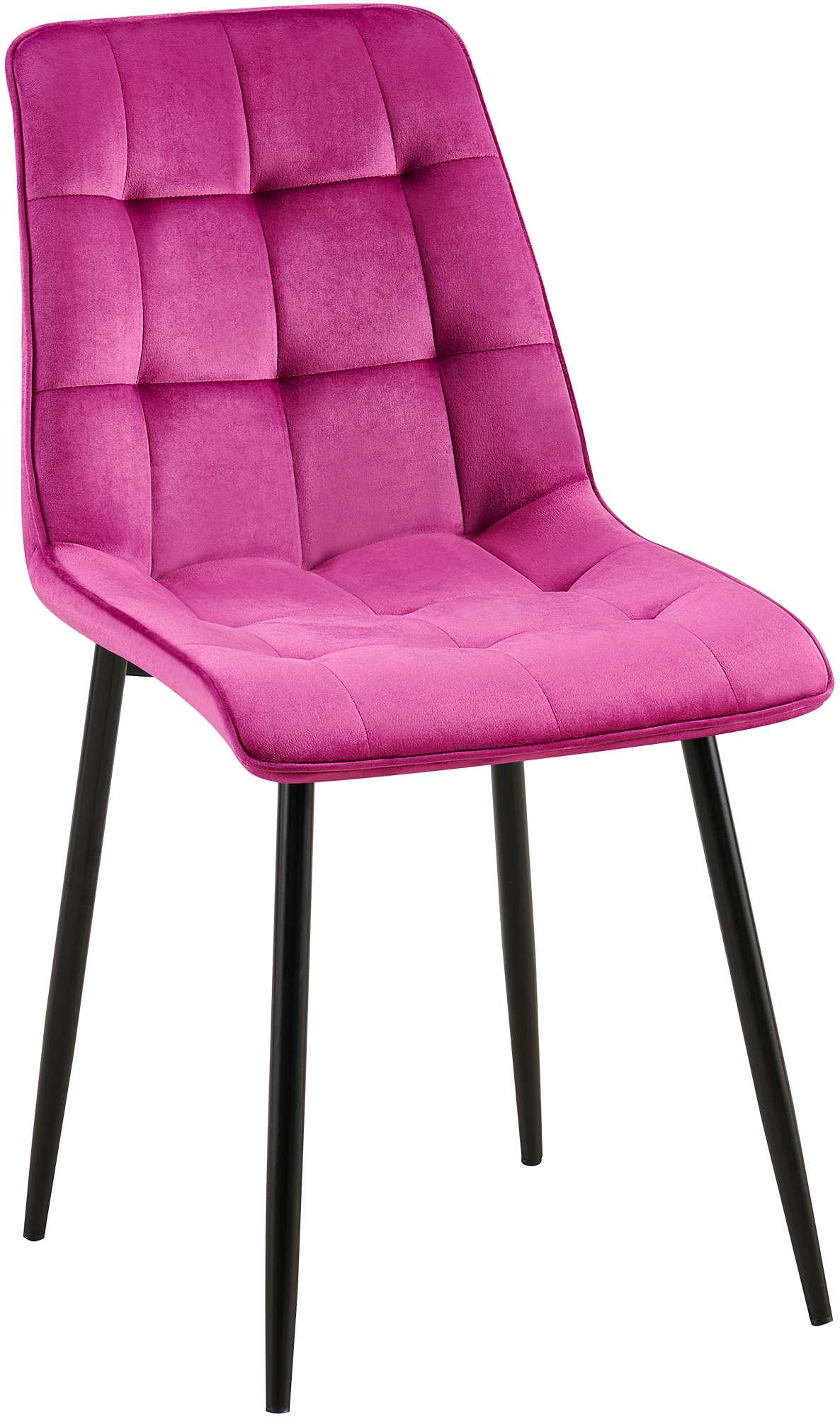 Eetkamerstoel - Velvet Bekleding - Hoog Zitcomfort, Onderhoudsvriendelijk - Fluweel Design Kleur lila Materiaal zacht