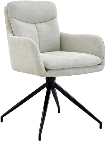 Draaibare Eetkamerstoel - Keukenstoel - Ergonomisch Comfort Kleur crème