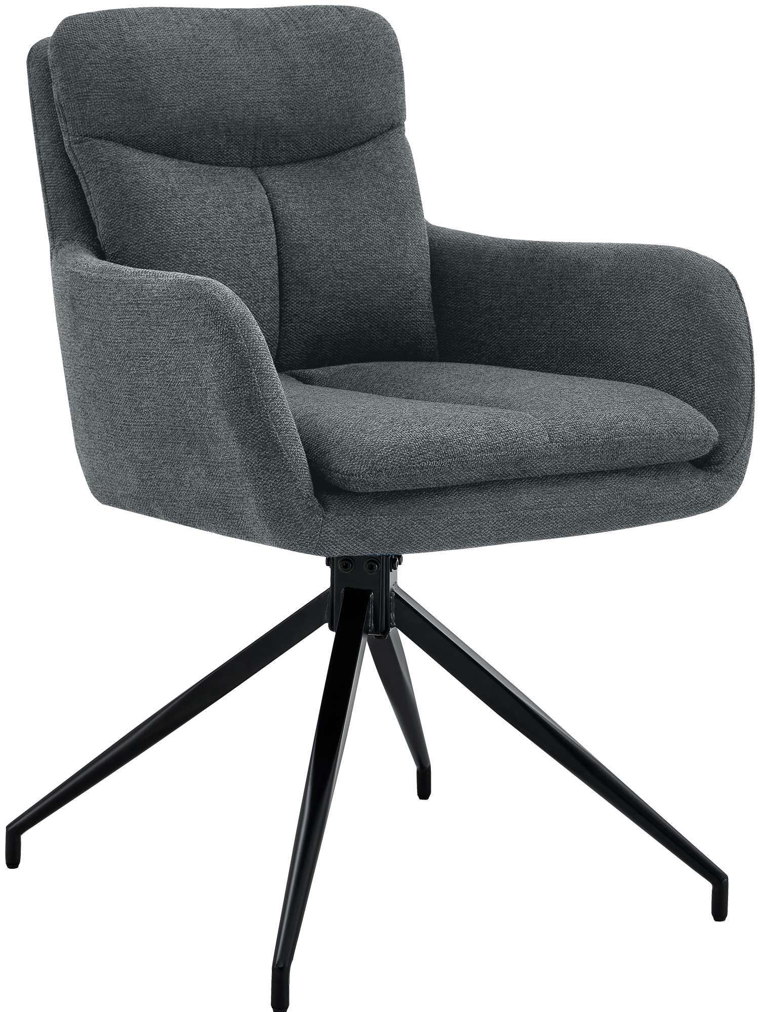 Draaibare Eetkamerstoel - Keukenstoel - Ergonomisch Comfort Kleur donkergrijs