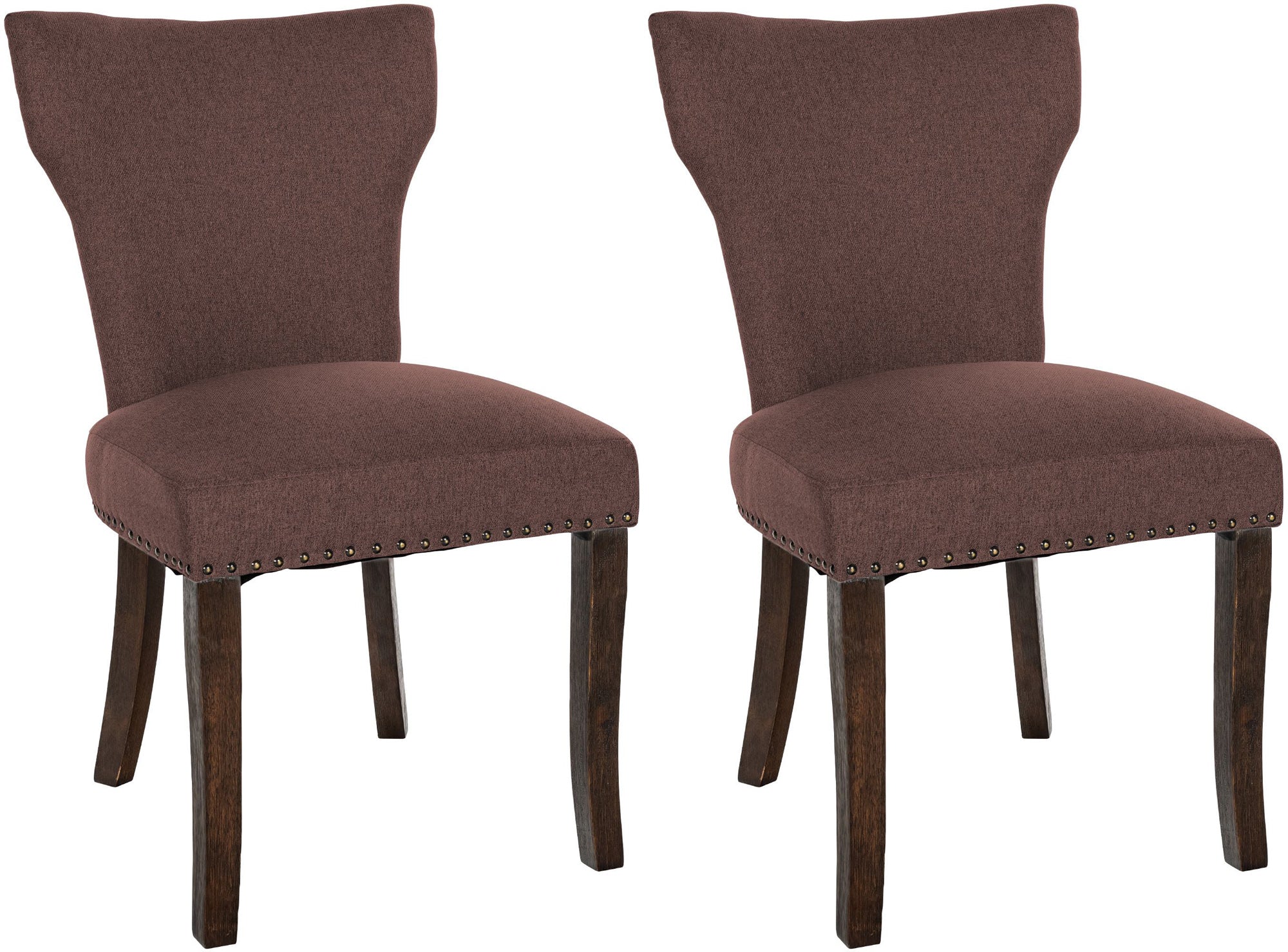 2-delige set Eetkamerstoelen - Keukenstoelen - Uitstekend Zitcomfort Kleur bruin