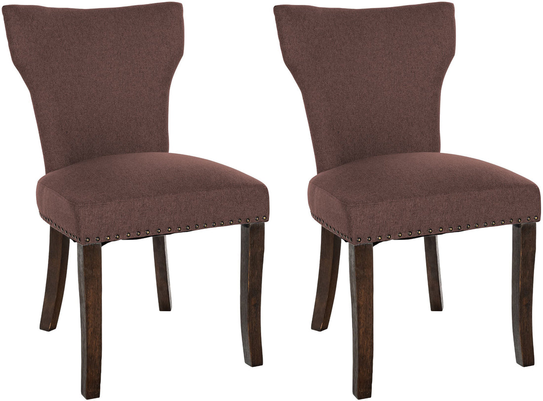2-delige set Eetkamerstoelen - Keukenstoelen - Uitstekend Zitcomfort Kleur bruin