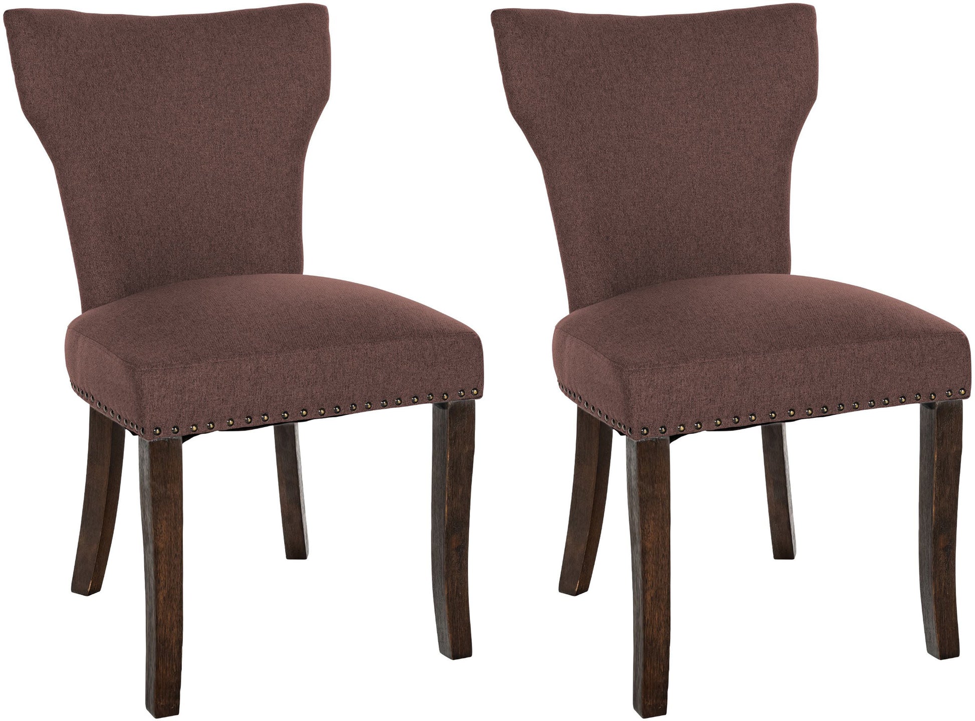 2-delige set Eetkamerstoelen - Keukenstoelen - Uitstekend Zitcomfort Kleur bruin