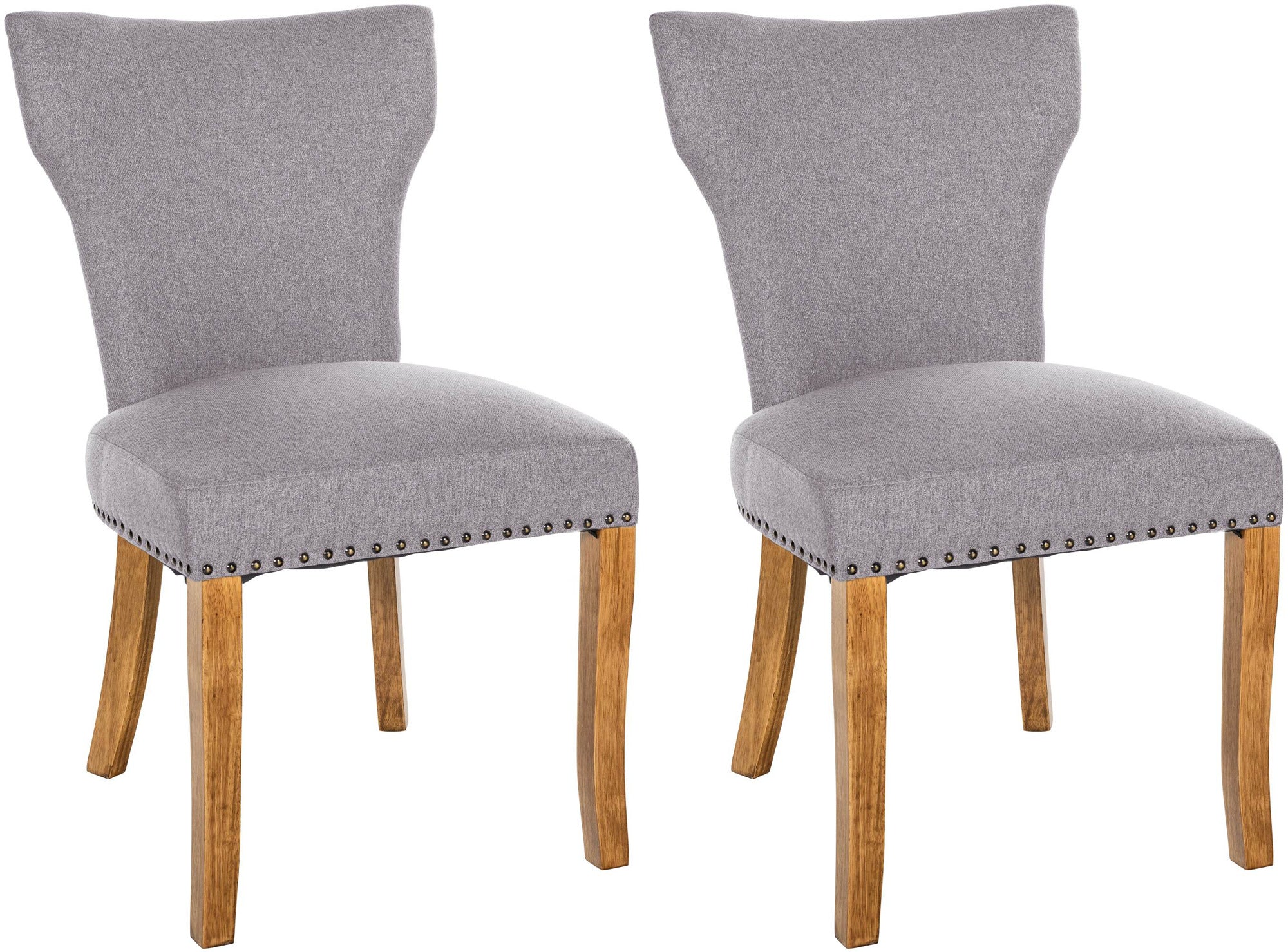 2-delige set Eetkamerstoelen - Keukenstoelen - Uitstekend Zitcomfort Kleur grijs