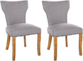 2-delige set Eetkamerstoelen - Keukenstoelen - Uitstekend Zitcomfort Kleur grijs