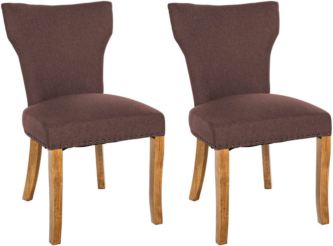 2-delige Set Eetkamerstoelen - Keukenstoelen - Optimaal Zitcomfort Kleur bruin