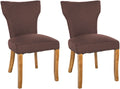 2-delige Set Eetkamerstoelen - Keukenstoelen - Optimaal Zitcomfort Kleur bruin