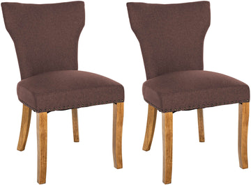 2-delige Set Eetkamerstoelen - Keukenstoelen - Optimaal Zitcomfort Kleur bruin