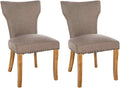 2-delige Eetkamerstoelenset - Keukenstoelen - Uitstekend Zitcomfort Kleur taupe