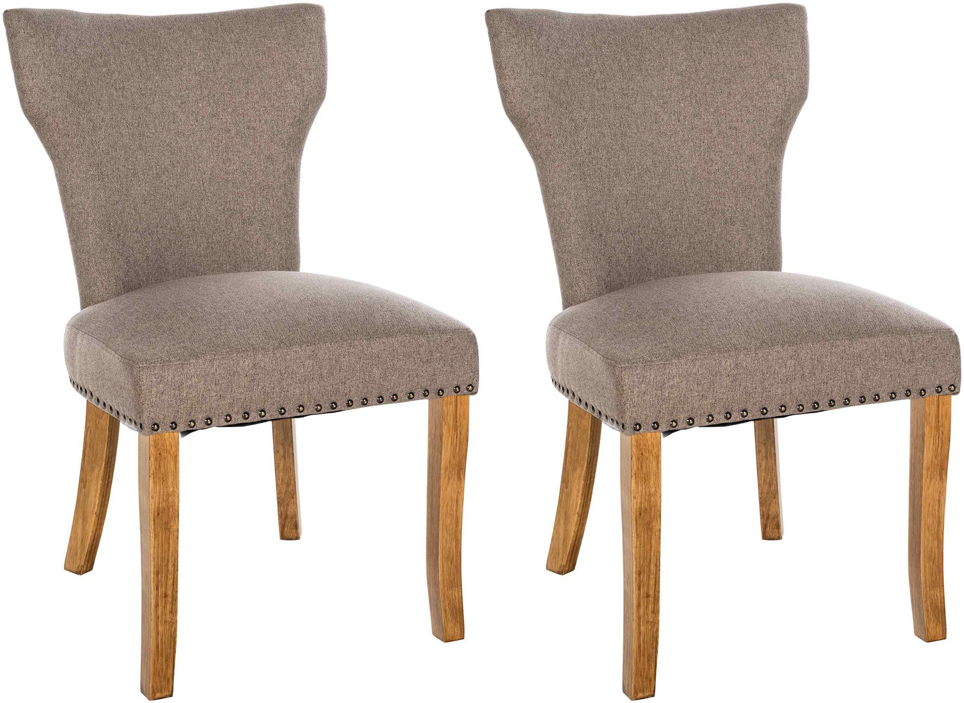 2-delige Eetkamerstoelenset - Keukenstoelen - Uitstekend Zitcomfort Kleur taupe