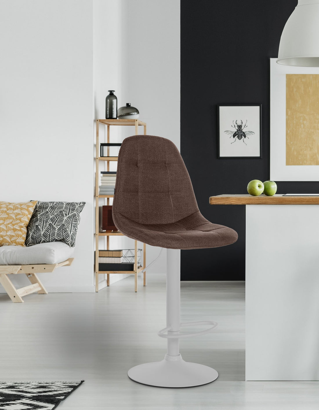 Barkruk - Hocker - Verstelbare Hoogte & Draaibaar voor Optimaal Zitcomfort Kleur bruin