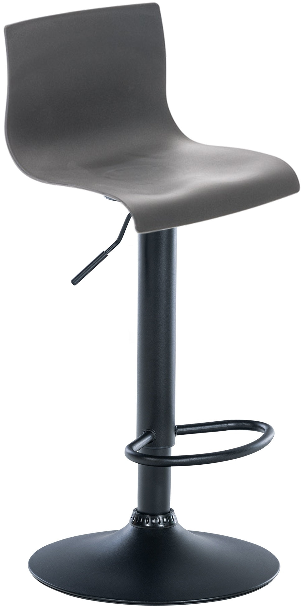 Barkruk Modern - Designkruk - Traploos Verstelbaar & Comfortabel Kleur grijs Materiaal onderstel Metaal matzwart