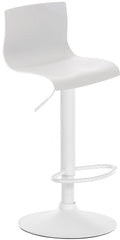 Barkruk Modern - Designkruk - Traploos Verstelbaar & Comfortabel Kleur wit Materiaal onderstel Metaal mat wit