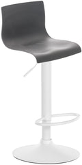 Barkruk Modern - Designkruk - Traploos Verstelbaar & Comfortabel Kleur grijs Materiaal onderstel Metaal mat wit