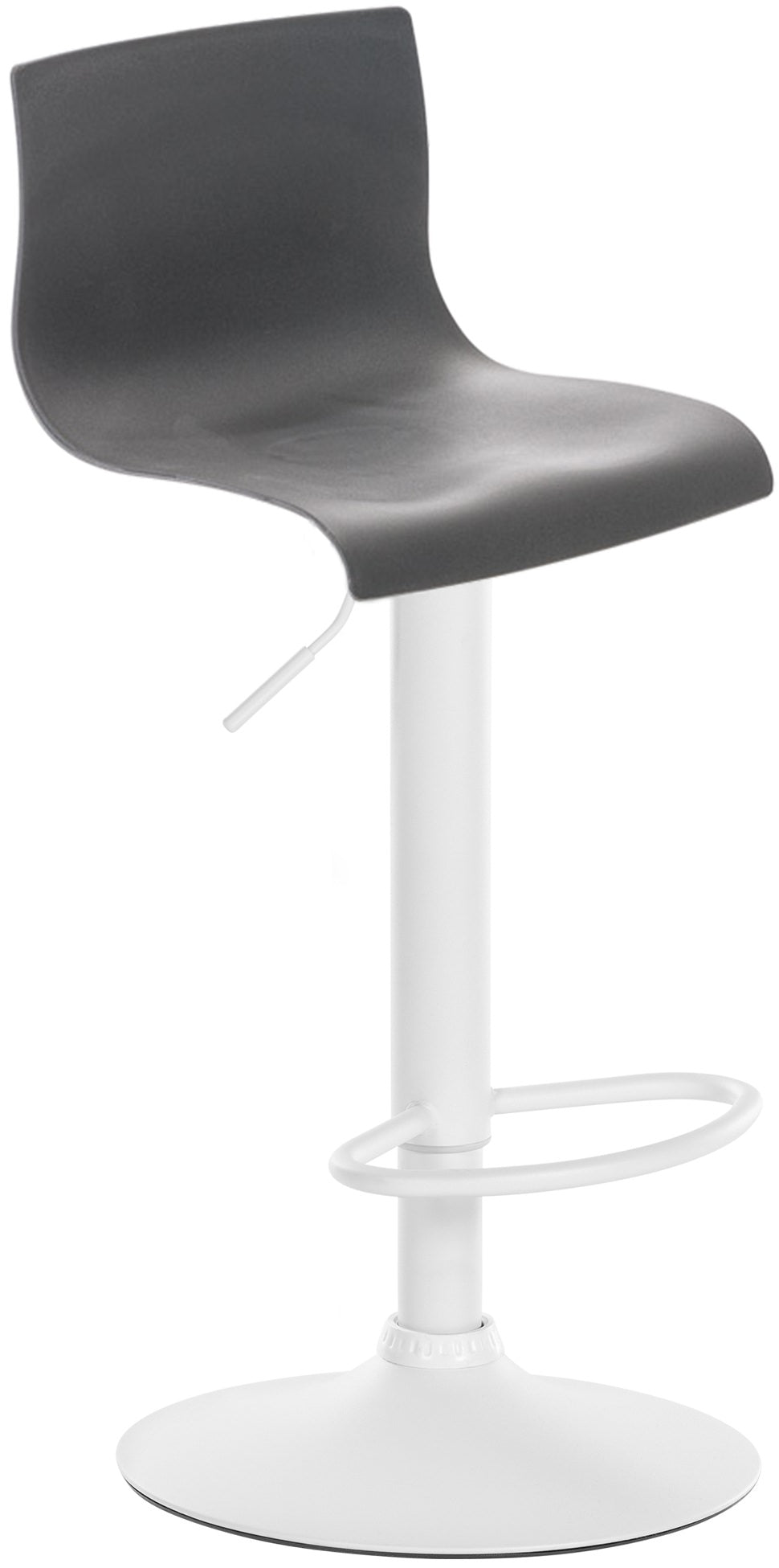 Barkruk Modern - Designkruk - Traploos Verstelbaar & Comfortabel Kleur grijs Materiaal onderstel Metaal mat wit