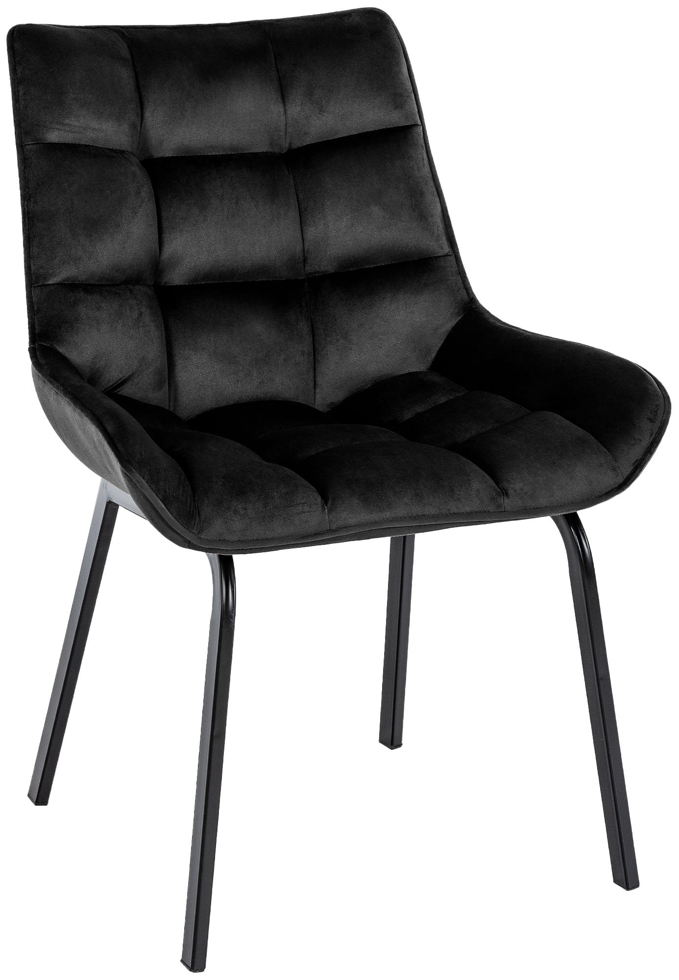 Eetkamerstoel - Keukenstoel - Ergonomisch Ontwerp, Comfortabel Zitcomfort Kleur zwart Materiaal zacht